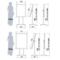 2383　ポスタースタンド　(ステン/ブラック)  (2種類:A1,B1)　 　