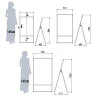 2873　ポスタースタンド　シルバー　(3種類:B2,A1,B1)　　
